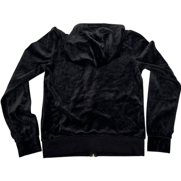 VTG y2k women's Juicy Couture velour track jacket sweatshirt w/ iconic‎ J Zipper - Picture 5 of 6